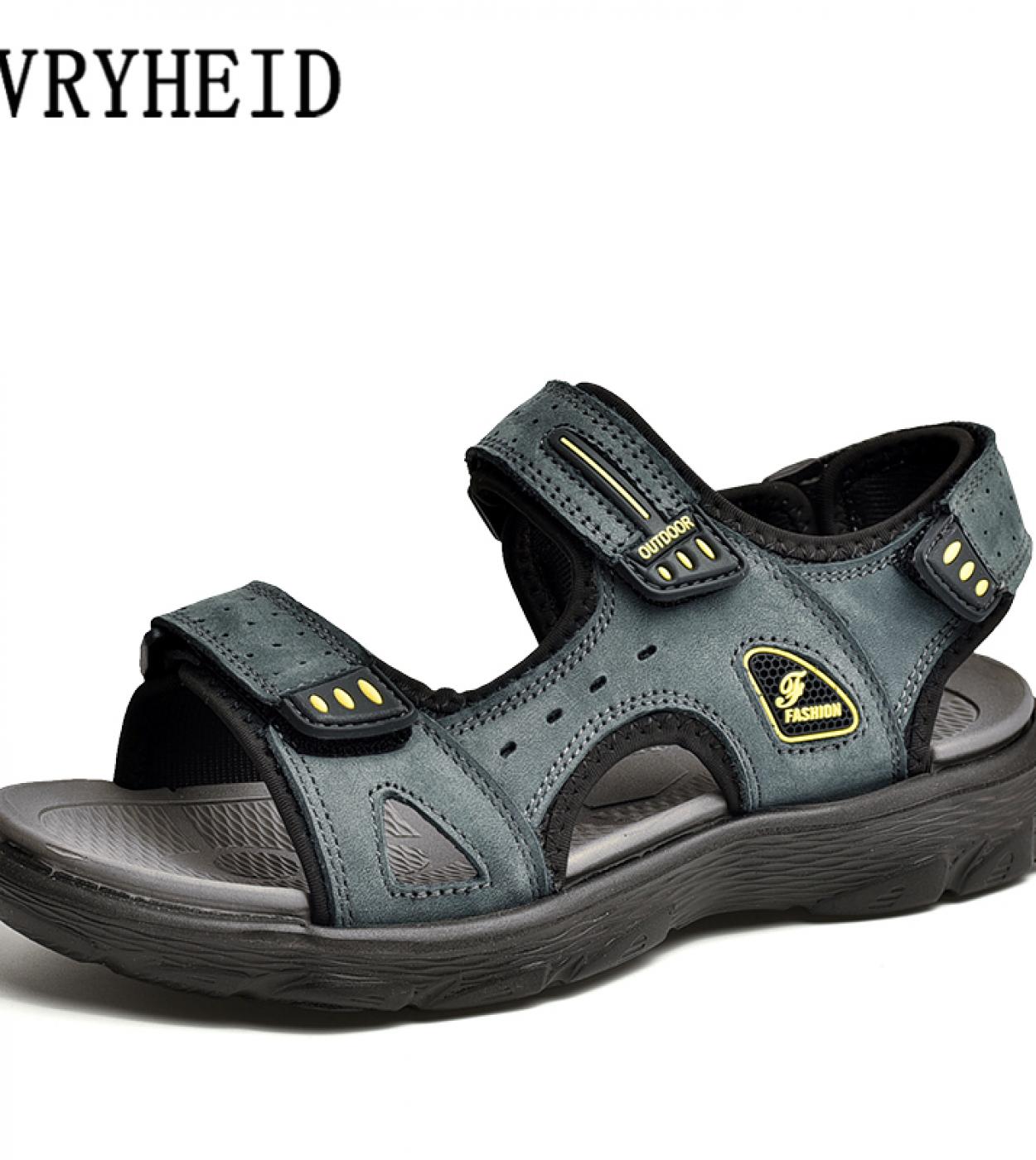 Vryheid 2022, novedad de verano, sandalias para hombre, zapatos de playa de lujo de cuero genuino, zapatos antideslizantes, cómo
