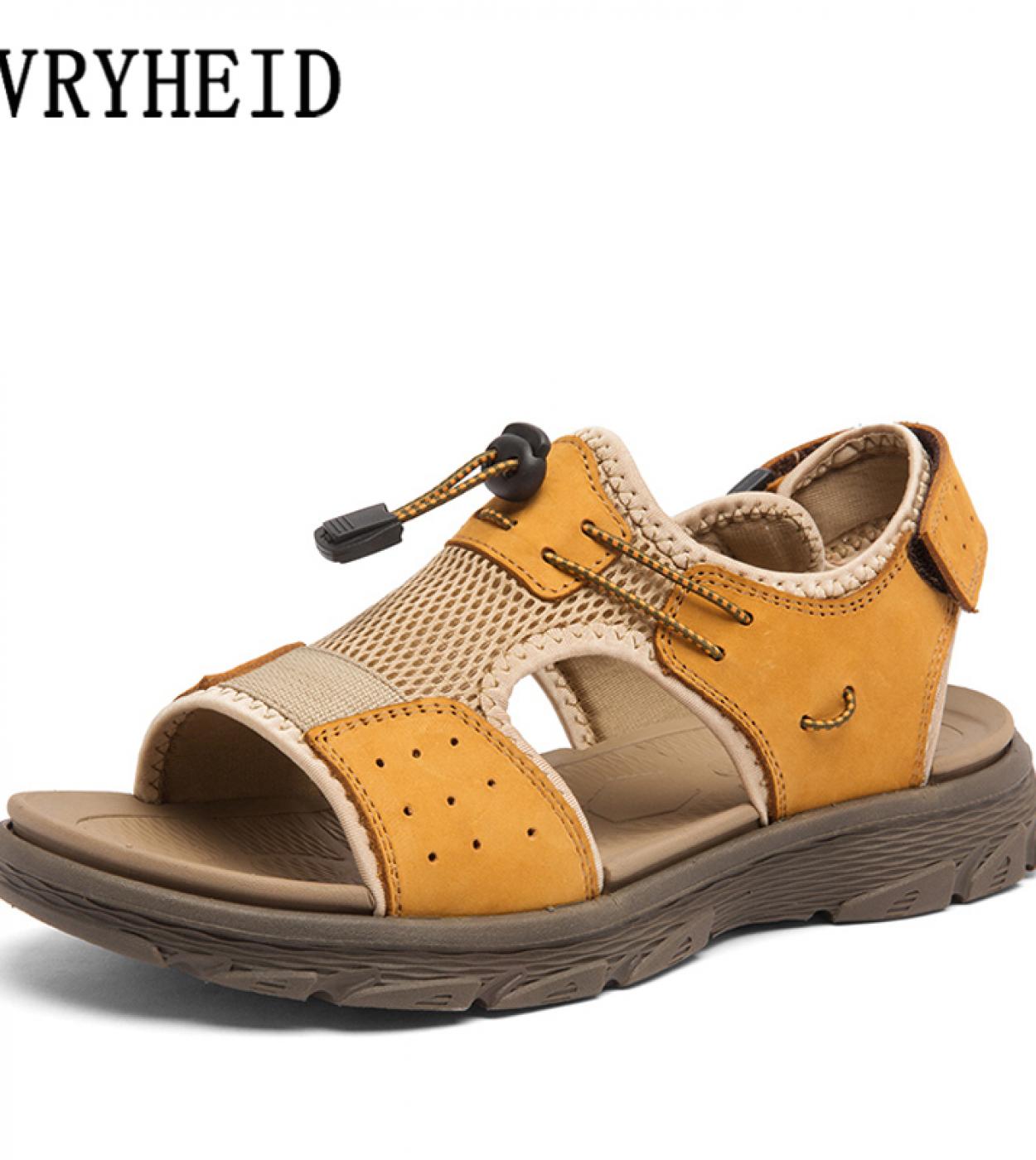 Vryheid Summer Platform Mens Sandals Fashion Gladiator Leather Luxury Beach Wading Shoes Non Slip Outdoors Sport Casual