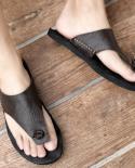 Vryheid 2022, zapatillas de verano para hombre, chanclas cómodas y ligeras de cuero genuino para hombre, zapatos de playa inform