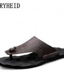 Vryheid 2022, zapatillas de verano para hombre, chanclas cómodas y ligeras de cuero genuino para hombre, zapatos de playa inform
