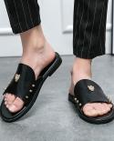 Zapatillas Vryheid de verano para hombre, zapatillas planas transpirables a la moda, zapatos de diseñador, chanclas informales p