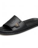 Zapatillas Vryheid de alta calidad para hombre, calzado suave de verano de cuero genuino, sandalias planas de moda para hombre a