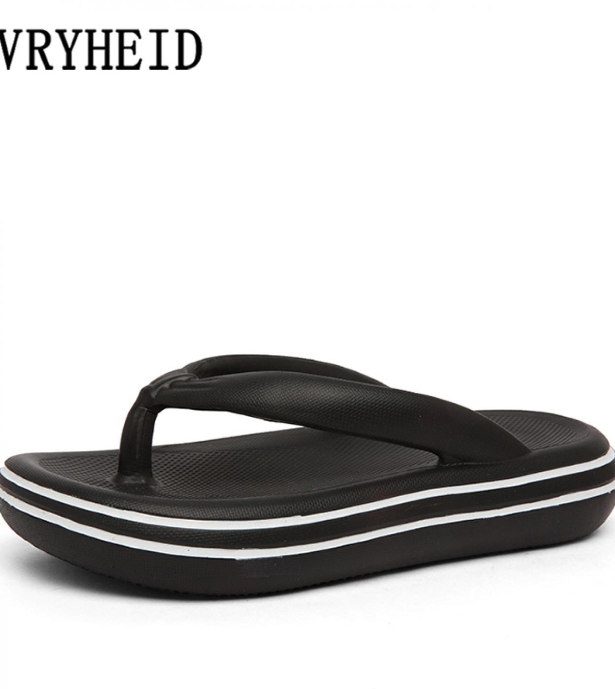 Vryheid Uni Rubber Slippers Mens And Womens 2022 Summer Beach Shoes Light Platform Nonslip Indoor Home Female Flip Flo