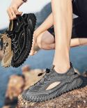 Sandalias Vryheid para hombre, zapatos de playa con punta cerrada de cuero genuino, senderismo al aire libre, antideslizantes, z