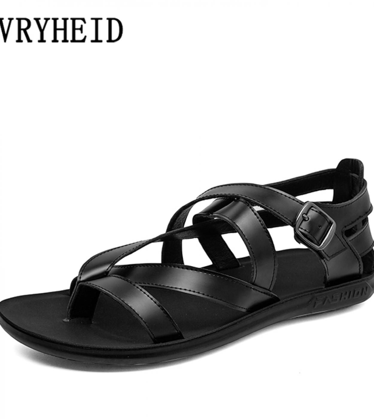 Vryheid 2022 Summer Mens Sandals Leather Luxury Beach Wading Shoes Nonslip Outdoors Sport Casual Fashion Brand Designer