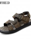 Marca Vryheid, gran oferta, sandalias de cuero genuino para hombre, novedad de verano, zapatos de playa informales para exterior