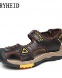 Vryheid, sandalias de plataforma de verano para hombre, zapatos de playa de lujo de cuero genuino, zapatos antideslizantes, cómo