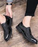 Jumpmore Fashion Glossy Leather Men Shoes Luxury Brand  Casual Slip On Loafers Men Bullock Driving Shoe Size 3848  Leath