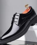 Jumpmore  Business Men Lace Up Leather Shoes Men Casual Shoes British Formal Dresses Evening Party Wedding Shoes Size 38