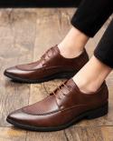 Jumpmore Pointed Toe Leather Shoes Mens Business Outside  Leather Shoes For Teenagers Size 38 48formal Shoes