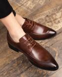 Jumpmore Pointed Toe Leather Shoes Mens Business Outside  Leather Shoes For Teenagers Size 38 48formal Shoes