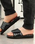 New Massage Shoes Mens Chinese Medicine Pedicure Foot Slippers Home Healthcare Spring Acupoint Adult Slipper  Mens Slip