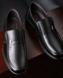 Shoes Business Casual New Mens Leather Patent Leather Shoe Breathable Soft Bottom Middleaged And Elderly Dad Dress Shoe