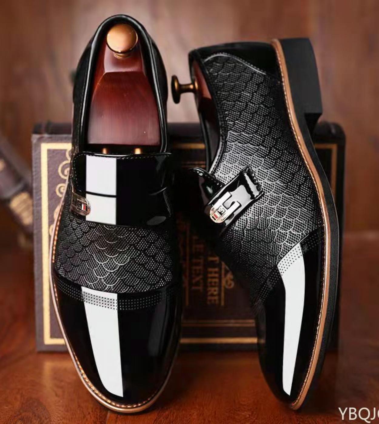 Mens Shoes Leather Embossing Classic Fashion Luxury Men Shoes Wearresistant Non Slip Mans Footwear Antislip Black Shoes