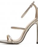 Women Stiletto Thin High Heel Ankle Strap Sandal  Open Toe Evening Party Dress Shoe Fashion Ball Summer Lady Sandal  Wom