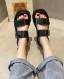 Fashion Platform Sandales 3cm Heel Buckle Basic Women Shoes Female Women Sandals Fashion Summer Sandaliasmiddle Heels