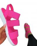 Summer Casual Nylon Cross Cool Women Shoes New Trend Sandals Women Wedges Platform Candy Color Ladies Hemp Shoes Ladies 