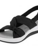 Women Sandals 2022 Summer Closed Toe Roman Sandals Women Bow Platform Wedges Sandals Women 2 Sandals Plus Sizemiddle Hee