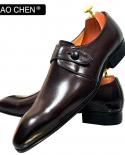 أحذية جلدية للرجال المتسكعون الإيطالية أحذية الرجال الفاخرة الإيطالية الراهب حزام أحذية الرجال الأحذية الجلدية عارضة
