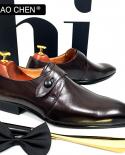 Zapatos de cuero para hombre, mocasines italianos, zapatos italianos de lujo para hombre, zapatos con correa de monje, zapatos i