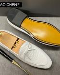 Black White Loafers Men  Luxury Men Brand Ons Loafers  Brand Men Shoes White Loafers  Leather Casual Shoes  