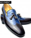 נעלי שמלת גברים שחורות נעלי קזואל עור נעלי קזואל אופנה נעלי קזואל לגברים