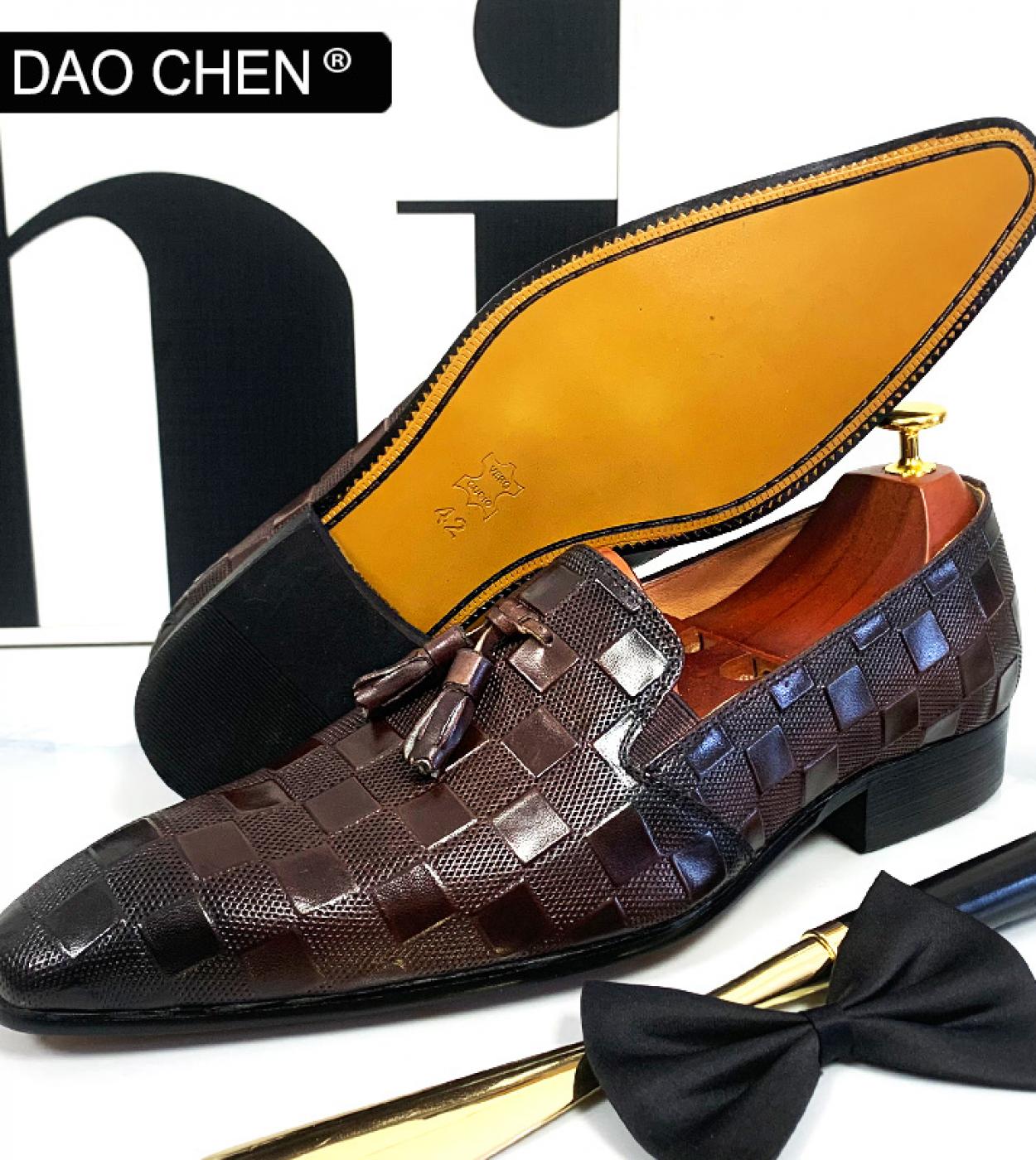 Luxury Brand Mens Loafers Casual Shoes Black Macaron Color Slip On Man Dress Shoe Office Wedding Breathable Leather Sho