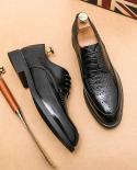 Italian Style High Quality Hard Cowhide Mens Formal Wedding Dress Shoes Pointed Toe Gentleman Mens Brogues Oxford Shoe