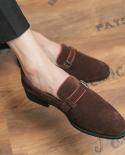New Velvet Suede Louboutins Mens Spring Exquisite Mens Formal Shoes Comfortable Party Casual Mens Flats Oxford Shoes