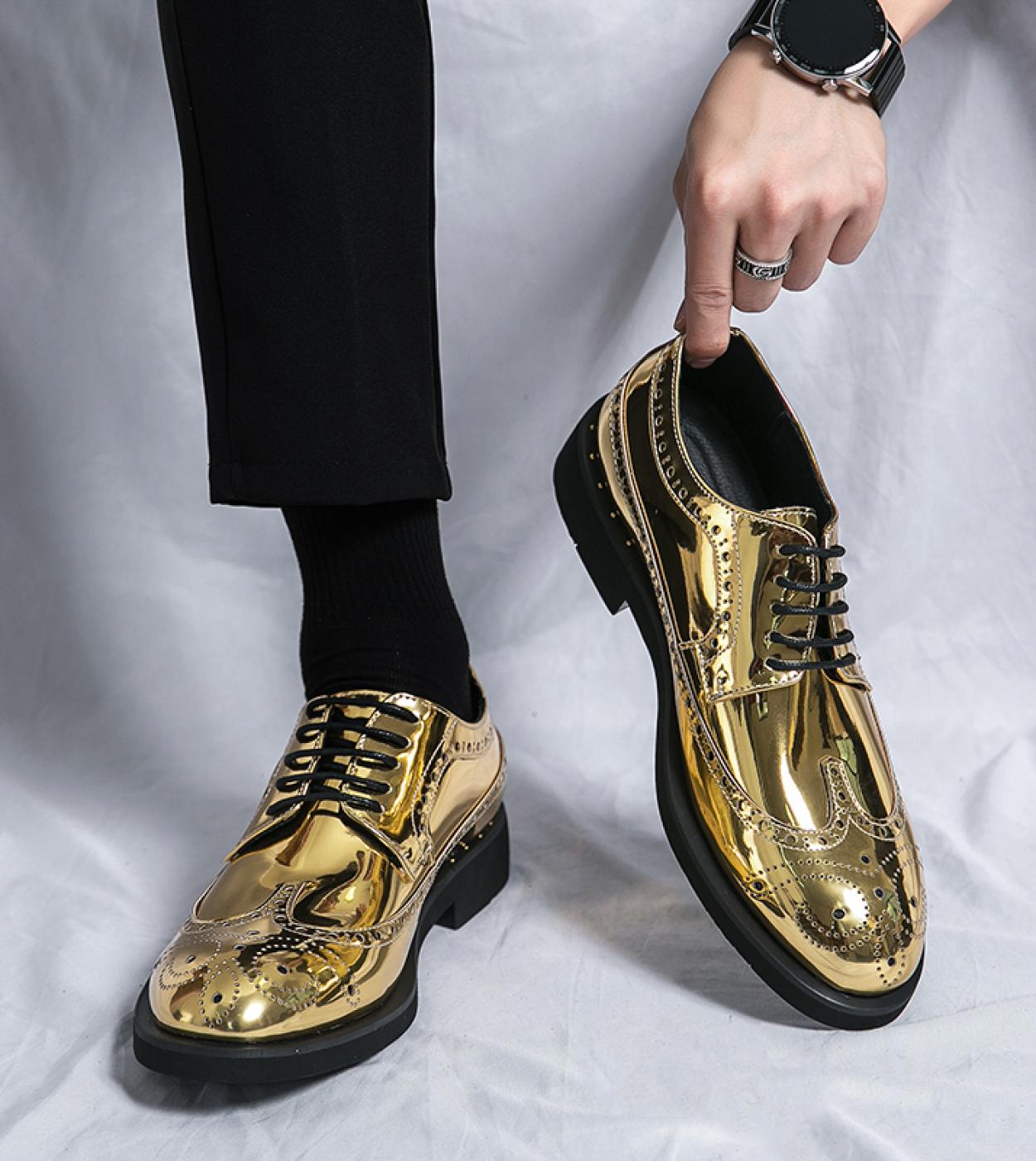 Zapatos de vestir para hombre, zapatos formales de negocios cómodos a la moda de alta calidad para hombre, zapatos brillantes pa