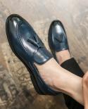 Zapatos de vestir para hombre Zapatos de cuero italianos para hombre Mocasines para hombre Diseñador formal de gran tamaño Negro