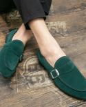 حذاء كاجوال للرجال من النمط الإيطالي أخضر مريح على الموضة حذاء كاجوال فاخر حذاء جلد للرجال حذاء جلد سويدي حذاء بدون كعب كبير S