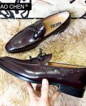 Italian Men Casual Shoes Black Brown Butterflyknot Weave Luxury Mens Dress Shoes Wedding Office Genuine Leather Loafers 