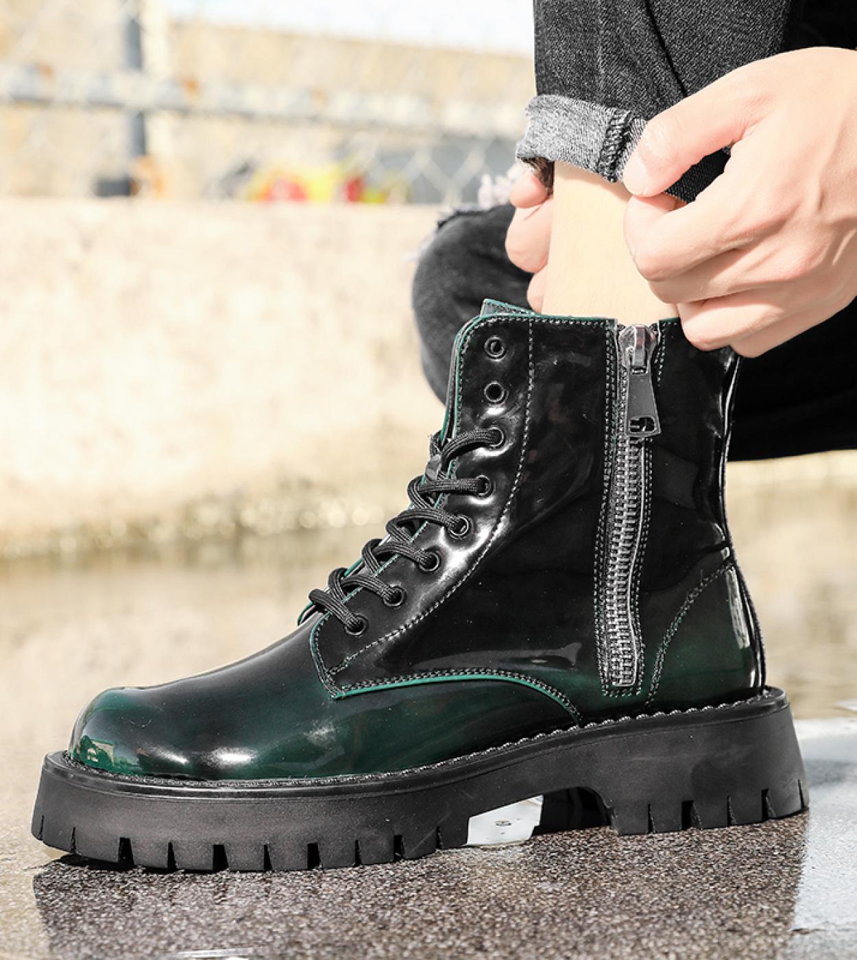 Shiny mens boots online
