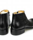Cowhide Boots Zipper  Men Boots Zipper 46  Ankle Leathe Shoes  Mens Ankle Boots  New  