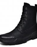 Leather Motorcycle Combat Boots  Cotton Motorcycle Combat Boots  3547  