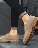 Size 3646 Italian Leather Casual New Suede Leather Shoes Oxford Shoes Leather Jogging Shoes Office Mens Dress Shoes Lar
