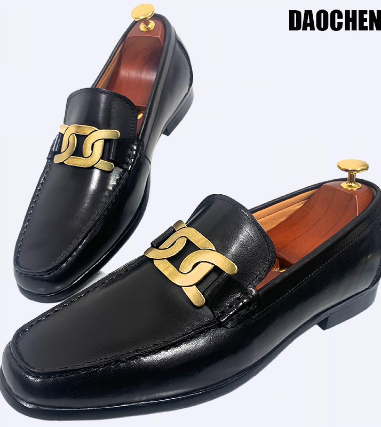 Mocassini da uomo Gucci Mocassini in pelle con morsetto in pelle Mocassini con morsetto Scarpe da uomo di marca di lusso