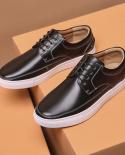 Cheap Men Casual Shoes 2023 Spring New Style Fashion Black Outdoor Sneakers Quality Soft Pu Leather Daily Work Shoes For