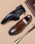Fashion Mens Leather Shoes 2023 New Style Genuine Leather Cheap Quality Handmade British Trend Designer Black Wedding Sh