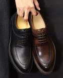 Platform Oxford Shoes For Men Luxury Genuine Leather Handmade Quality Fashion Man Derby Formal Shoes Laces Up 2023 Summe
