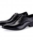 Crocodile Pattern Mens Dress Shoes Luxury Genuine Leather Fashion Brand Designer New Style Laces Up Black Wedding Shoes