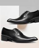 Vintage Mens Dress Shoes Luxury Genuine Leather 2023 New Style  Black Oxfords Wedding Business Formal Social Shoes For 