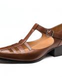 Luxury Mens Dress Sandals Shoes Genuine Leather 2023 Summer New Designer Fashion Hollow Black Business Social Shoes 5cm 