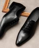 Italian Handmade Mens Oxford Shoes Real Calf Leather Black Brown Classic Brogue Business Wedding Dress Shoes For Men 20
