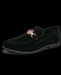 Mens Black Leather Shoes Designer Metal Decoration High Quality Frosted Leather Lefu Shoes Casual Business Oxford Shoes