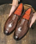 Classic Mens Casual Loafers Driving Shoes Moccasin Fashion Male Comfortable Autumn Leather Shoes Men Lazy Tassel Dress 