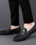 Luxury Loafers Men Genuine Leather Moccasins Casual Shoes Mens Driving Shoes Business Crocodile Style Slip On Men Lazy S