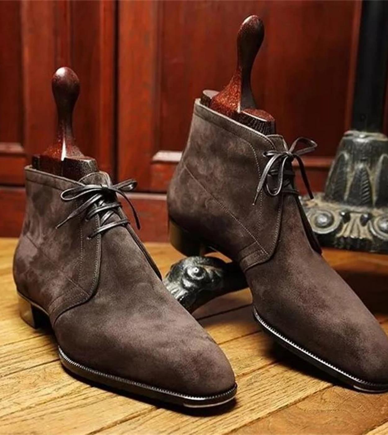 59 72 US Botas de desierto para hombre gamuza sint tica Color