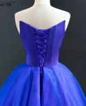 Bleu royal de haute qualité sans manches simples robes de soirée sirène hors épaule robe formelle Serene Hill Hm67117 Evenin